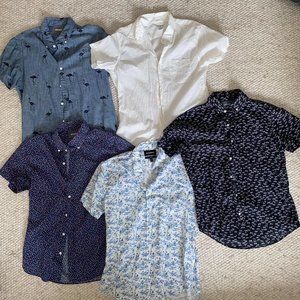 Bonobos Short Sleeve Button Down Shirts (BUNDLE OF 5) - Medium